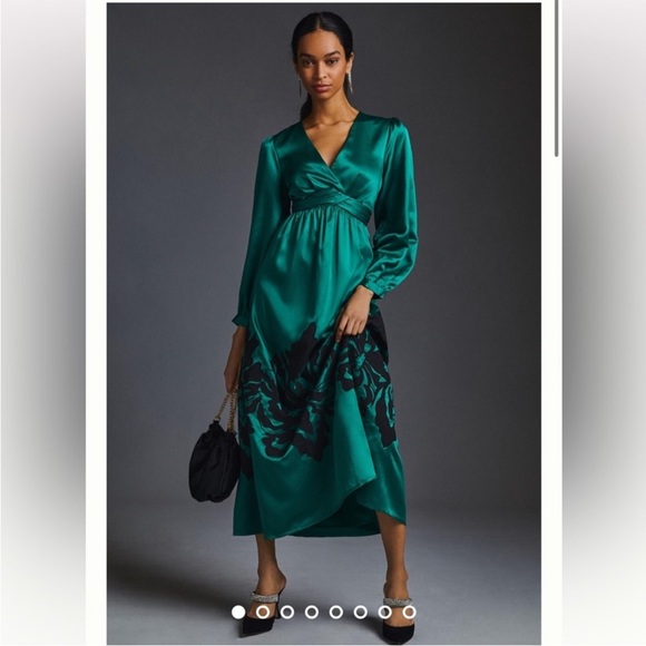 Anthropologie NWT Nikasha
(NWT
Embroidered Satin Dress Size M. - Picture 2 of 10